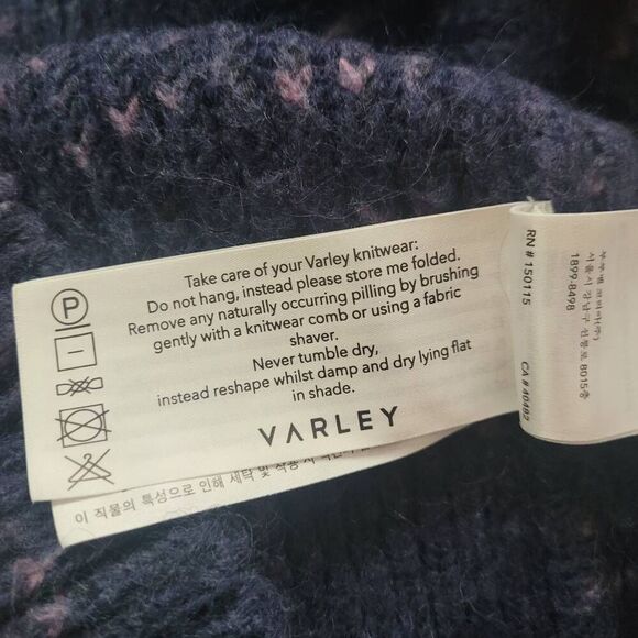 Anthropologie Varley albion dalmation knit cropped balloon sleeve sweater oversi - Picture 11 of 11